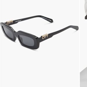 Off white rectangular sunglasses